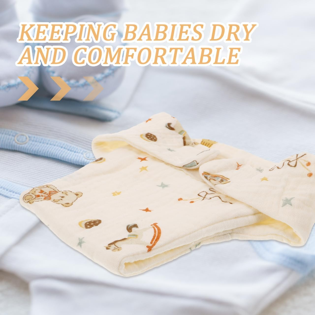 3Pcs Cotton Diapers Reusable Adjustable Washable Pants for Boy Girl Portable Cloth Diaper Breathable and Comfortable for Daily Use for Travel and Outings image number 4