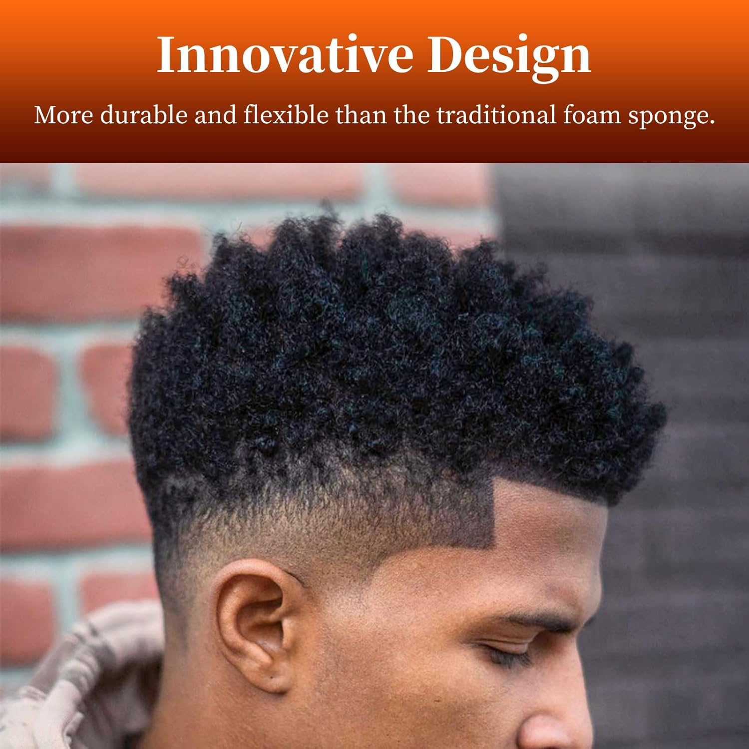 Diyeeni Afro Curls Hair Brush, Rubber Twist Curling Hair Brush, Washable Wave Tool Dirty Braided Curly for Barbers and Daily Use, Black image number 2