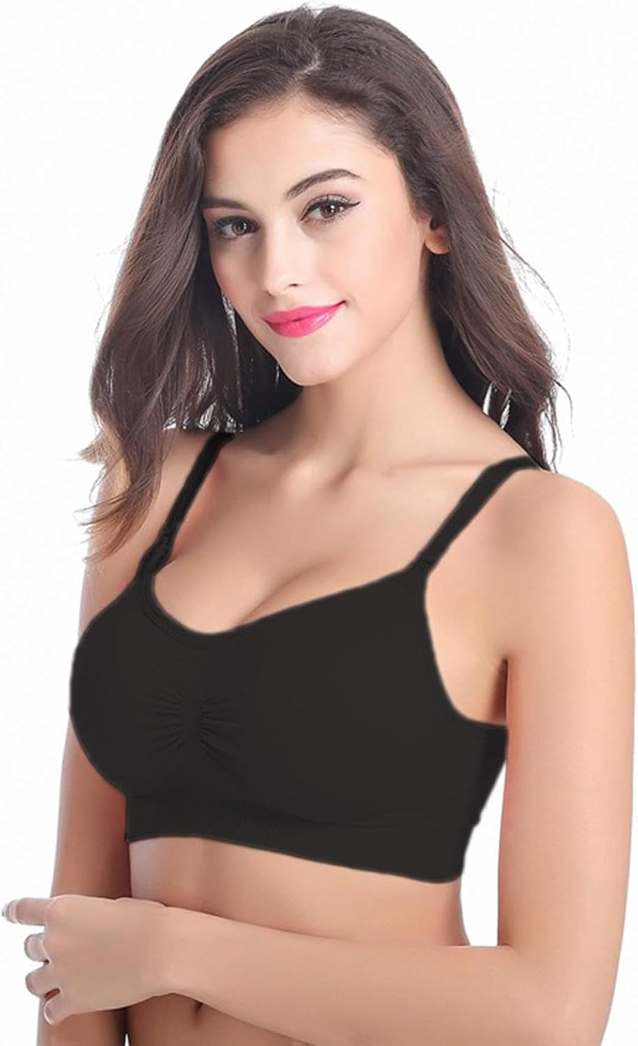 Seamless Nursing Bra,Elastic Breathable Nursing Bras - Full Coverage Comfortable Maternity Bra Breastfeeding Bra for Daily Wear
