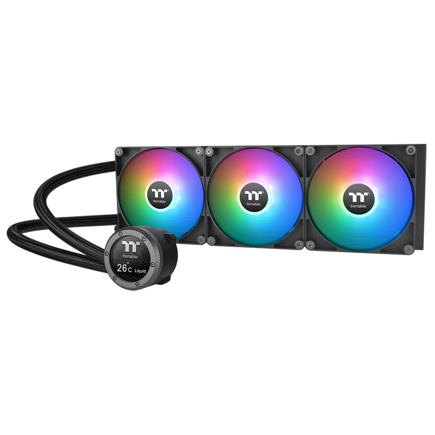 Thermaltake TH420 V2 Ultra ARGB Sync/Alo Liquid Cooler/Argb Fan 140 * 3/PWM 500~1800Rpm/Water Block 2.1" Lcd/Black, CL-W386-PL14SW-A image number 5