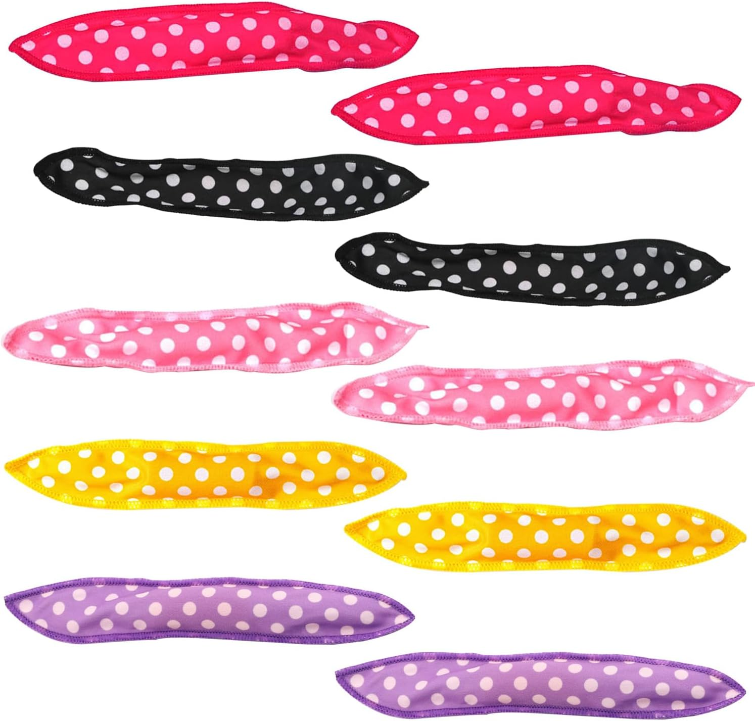 Pack of 10 Flexible Soft Cushion Curlers, Pillow Sponge Rollers, Night Sleep Curlers, Sponge Hair Styling Curlers, Soft Sleep Foam Curlers for Women (Multi-Colour) image number 2
