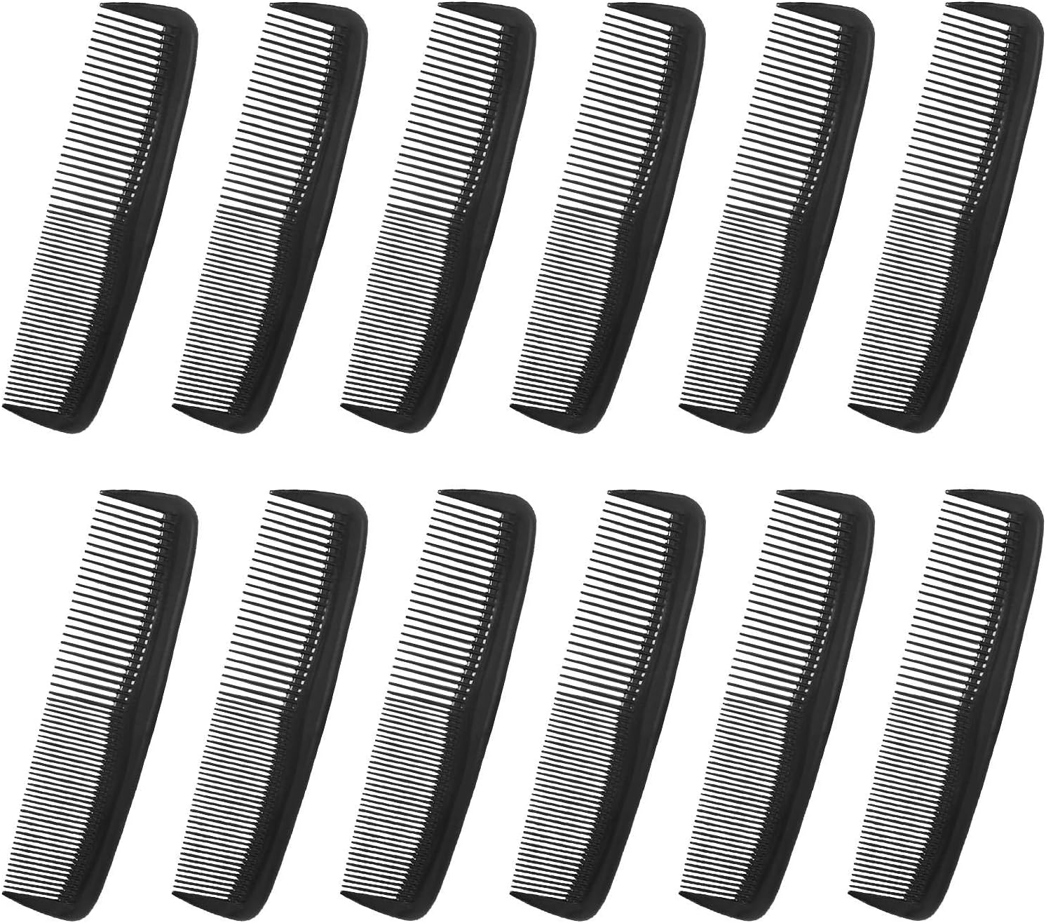 Funalix Pack of 12 Hair Combs, Pocket Combs with Fine Teeth, Small Styling Combs with Anti-Static Anti-Tangle, Hair Cutting Combs, Daily Hair Care Tool for Women/Men (Black) image number 1