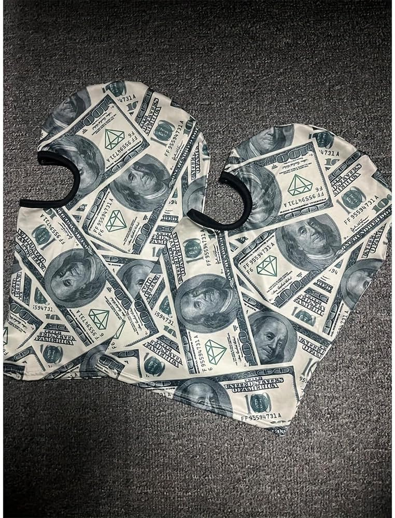 MP2 MINGPIN Balaclava Benjamins Face Mask UV Protection for Men Women Sun Hood Tactical Lightweight Ski Motorcycle Running Riding Black image number 1