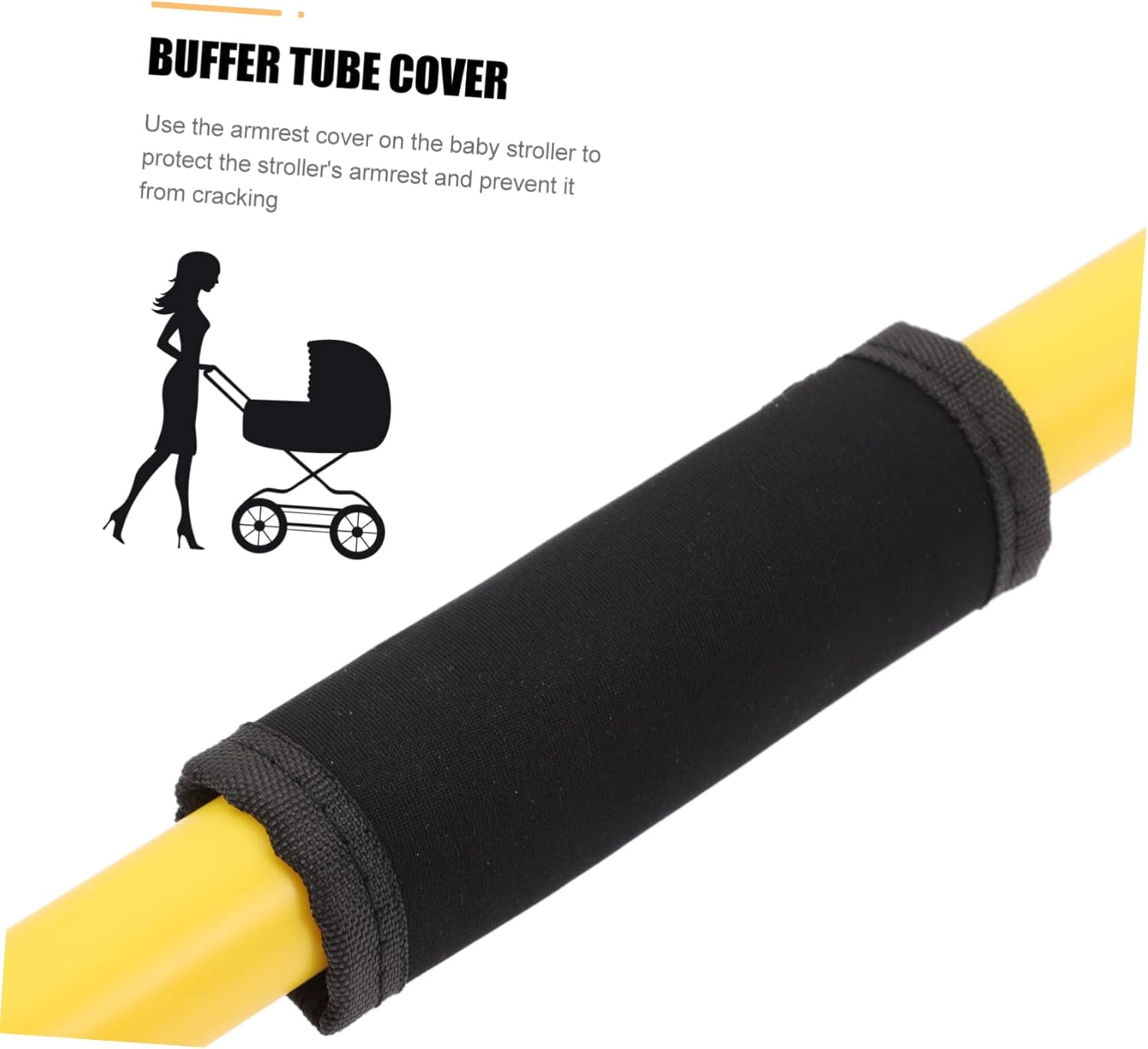 KOMBIUDA 4Pcs Cart Arm Cover Baby Cart Handle Cover Pram Handle Bar Cover Pram Handle Protector Pram Bumper Bar Cover Pram Handle Cover Baby Carriage Handle Cover Cloth Universal Stroller