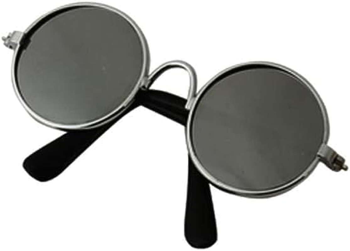 Pet Sunglasses Dog Products Lovely Vintage round Reflection Eye Wear Glasses for Small Props Dog Photos J8K3 Pet Accesso - Colorful Reflect image number 4