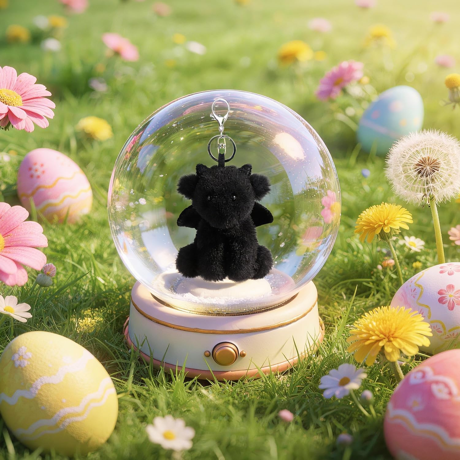 Apricot Lamb Cute Toys Plush Dragon Dinosaur Stuffed Animal Soft Keychain for Kids Bag, Purse, Backpack, Handbag (5 Inches) - Colorful image number 4