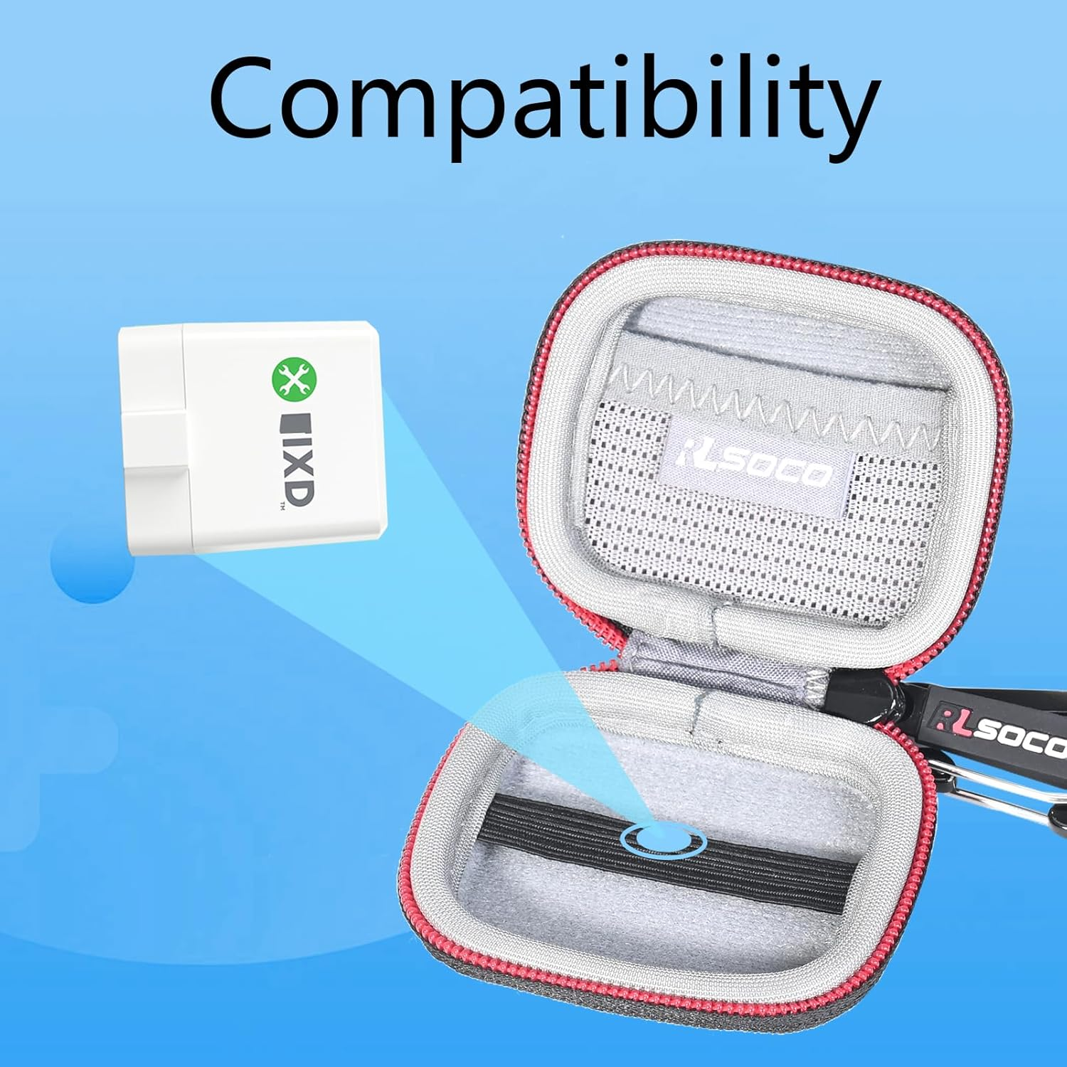 RLSOCO Case for FIXD OBD-II OBD2 Active Car Health Diagnostic Monitor 2Nd Generation, Hard Shell - Protective Case (Cover Only) image number 6