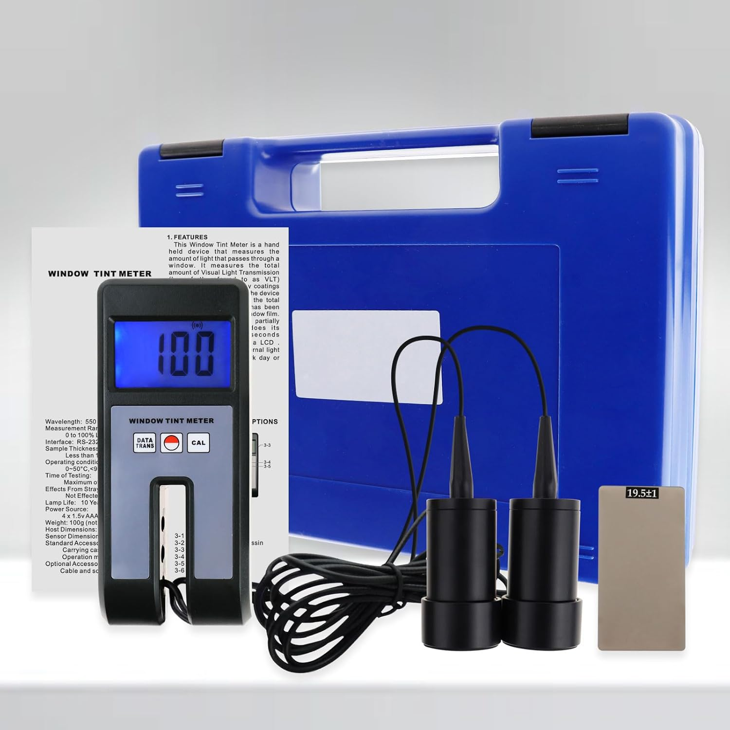 Gain Express Landtek Instruments Window Tint Meter Visual Light Transmission 18Mm Digital Tester image number 4