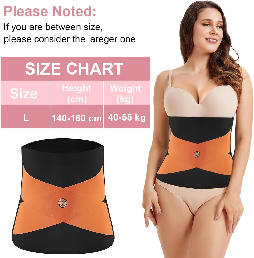 CATOR Abdominal Belt after Birth, Abdominal Band after Birth for Women, Abdominal Belt after Birth, Cesarean Section Rectus Diastasis, Belly Belt after Cesarean Section - Black image number 1