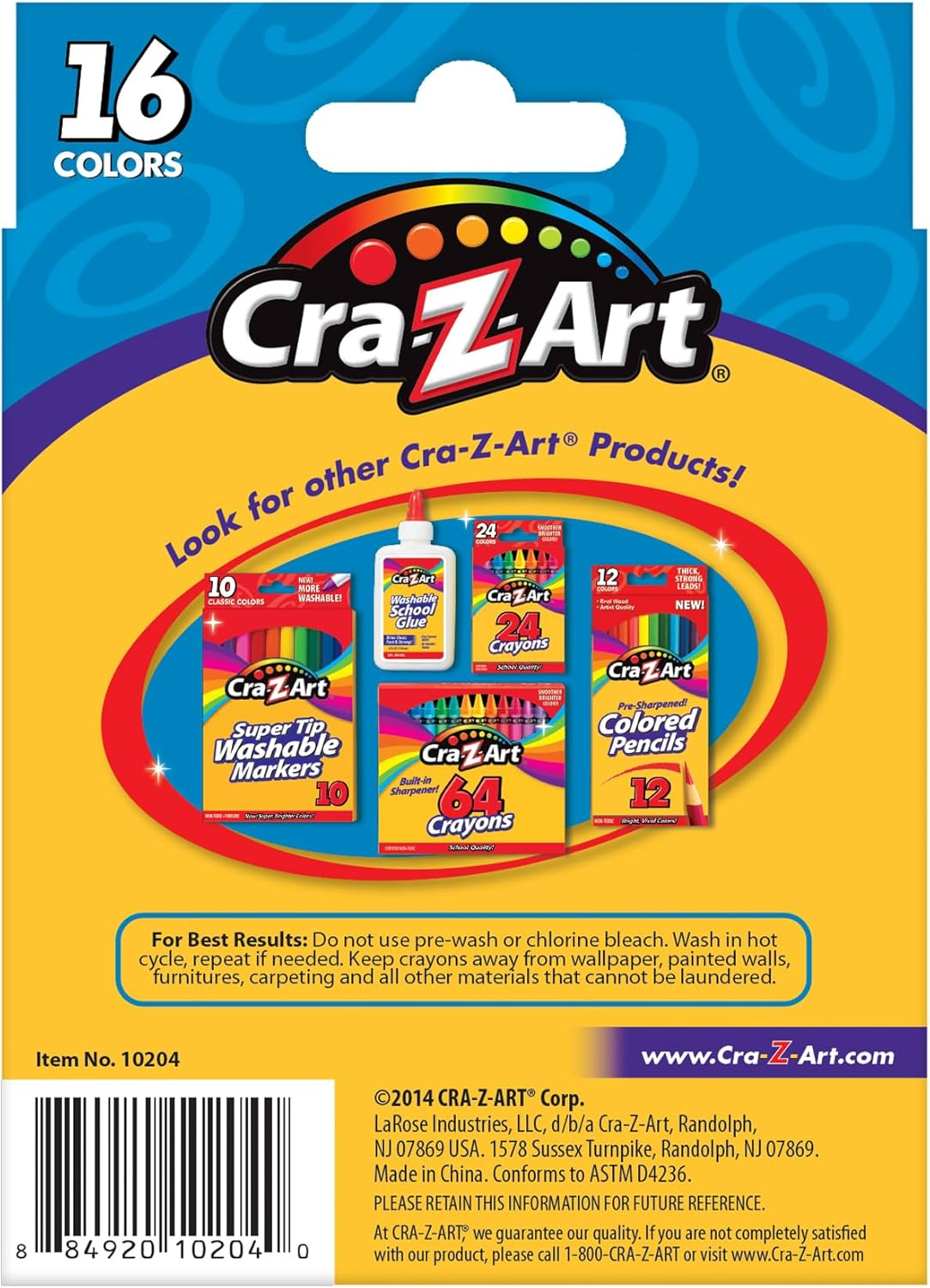 Cra-Z-Art Jumbo Washable Crayons (16 Piece Set)
