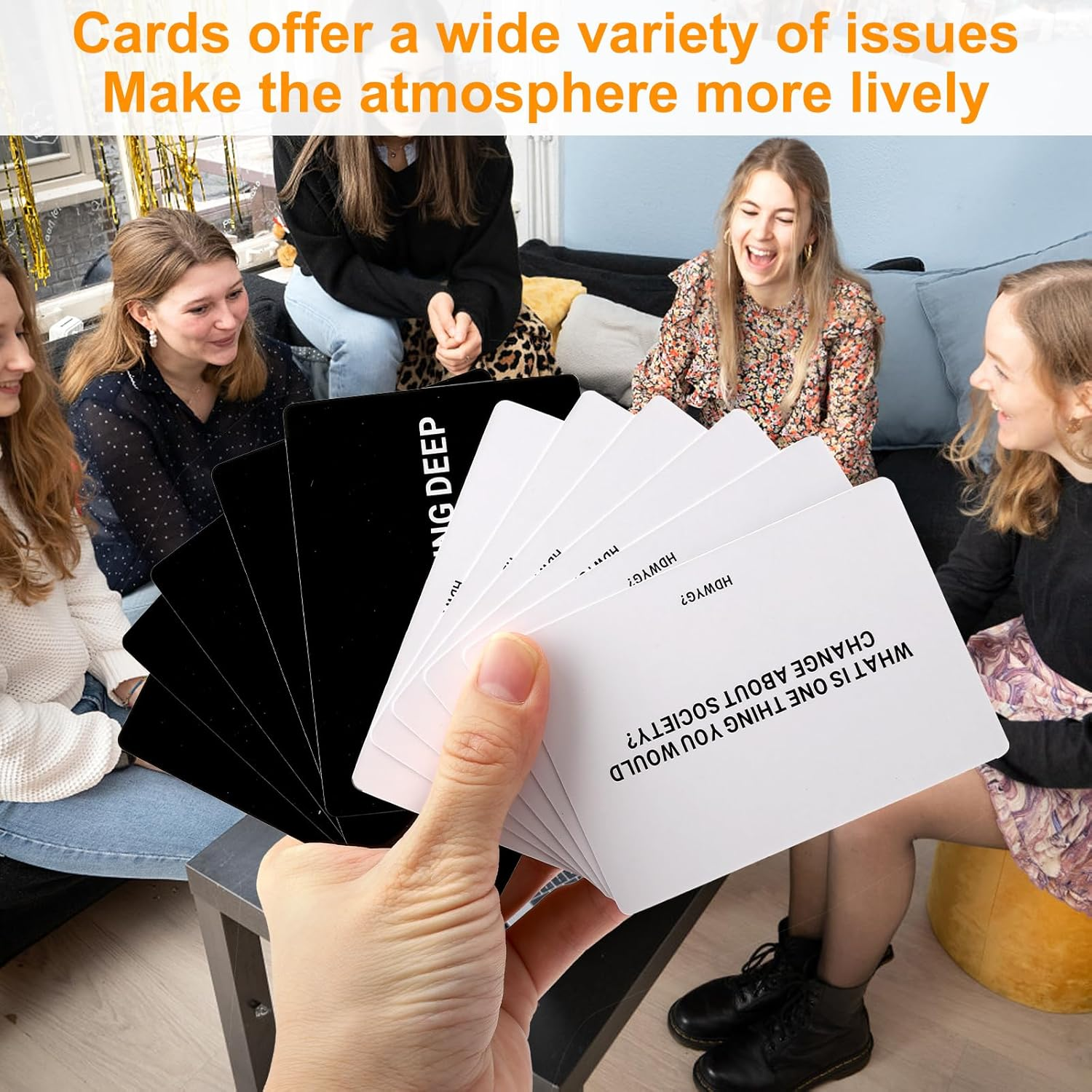 How Deep Will You Go Card Game the Game Card Games Deep Conversation Card Game Fun Family Party Card Game Funny Card Game Night Party Games for Adults image number 5