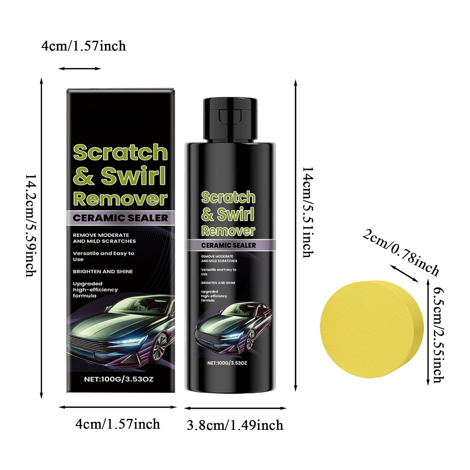 Scratch Remover for Vehicles,Paint Restorer Scratch Repair for Vehicles | Coating Paint Correction Compound Automotive Tools, Detailing Supplies for Auto, Truck, Motorcycle image number 3
