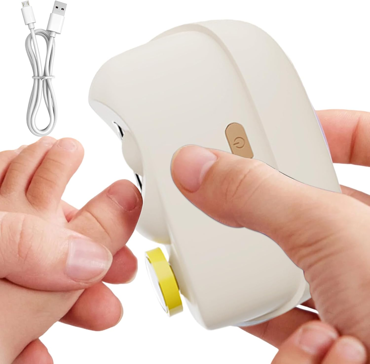 Nkmifeg Electric Toenail Clippers - 2 Speeds Portable Safety Polisher | with LED Light Electric Toenail Clippers for Seniors Fingernail Scraps Storage Design - for Women, Men, Senior, Children, Kids,