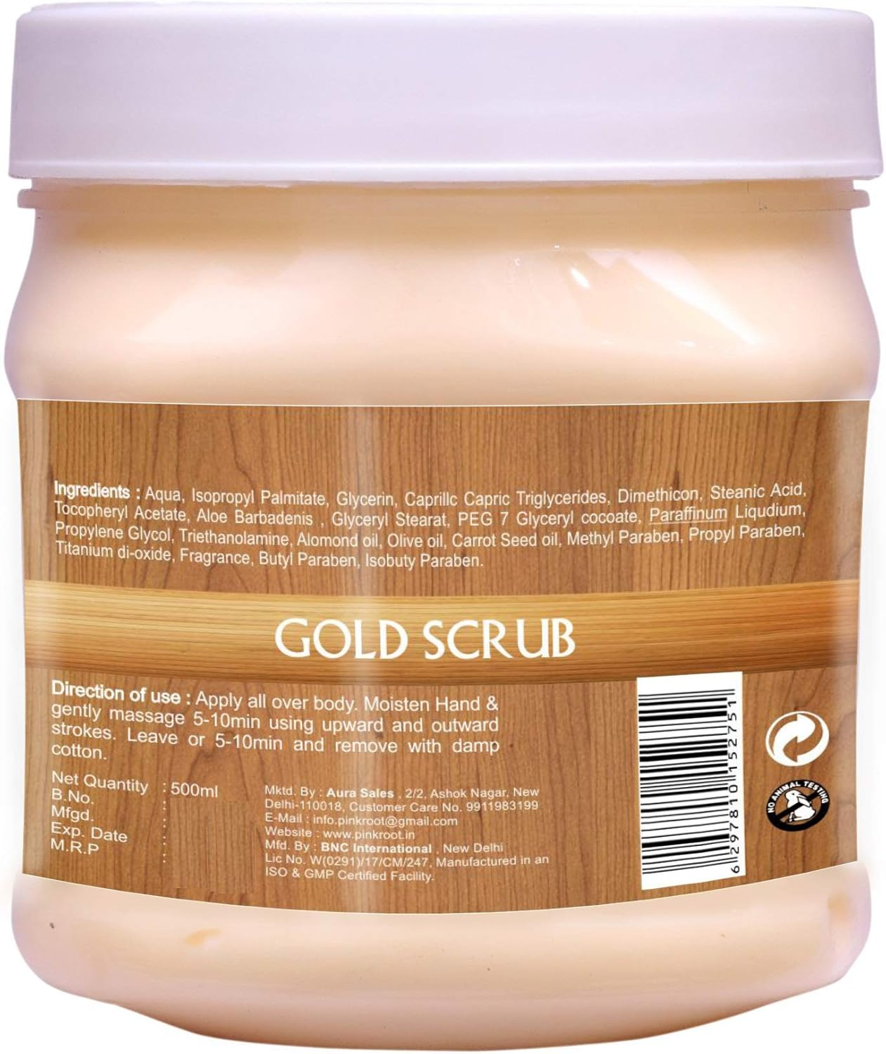 Pink Root Gold Scrub 500Gm with Apricot Scrub 500Gm image number 5