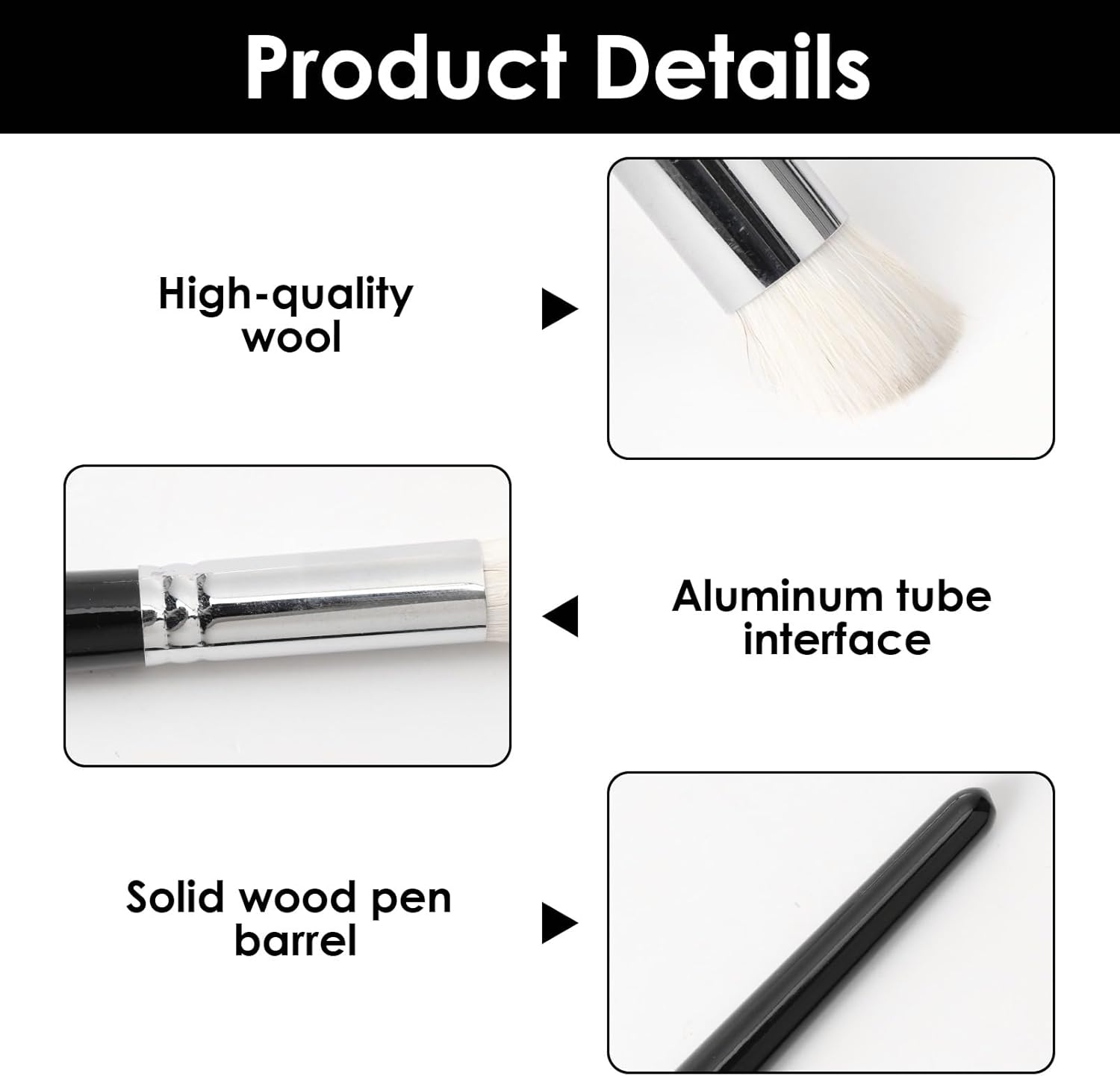 6 Pcs Drybrush Set, Dry Brush Miniature Painting Set Professional for Hobby Tabletop Citadel Game & Miniature Detailed Medium Large Model, Repair Paint Stencil Brushes to Acrylic Watercolour Painting image number 3