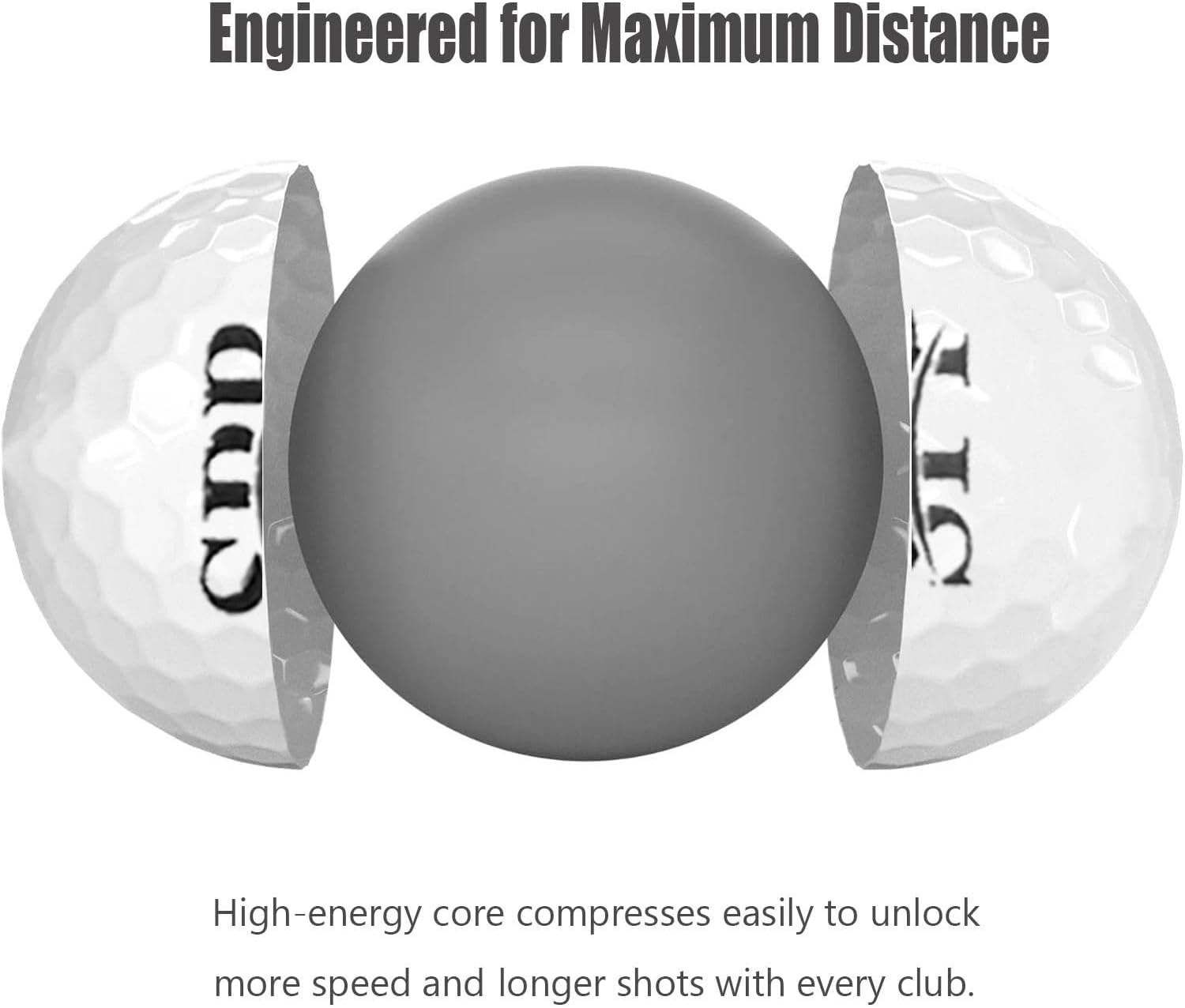 SPP Golf Balls for Practice & Competition, Durable&Double Layer，Premium High Elasticity Rubber Core for Golfers， Training Golf Balls for Indoor Outdoor