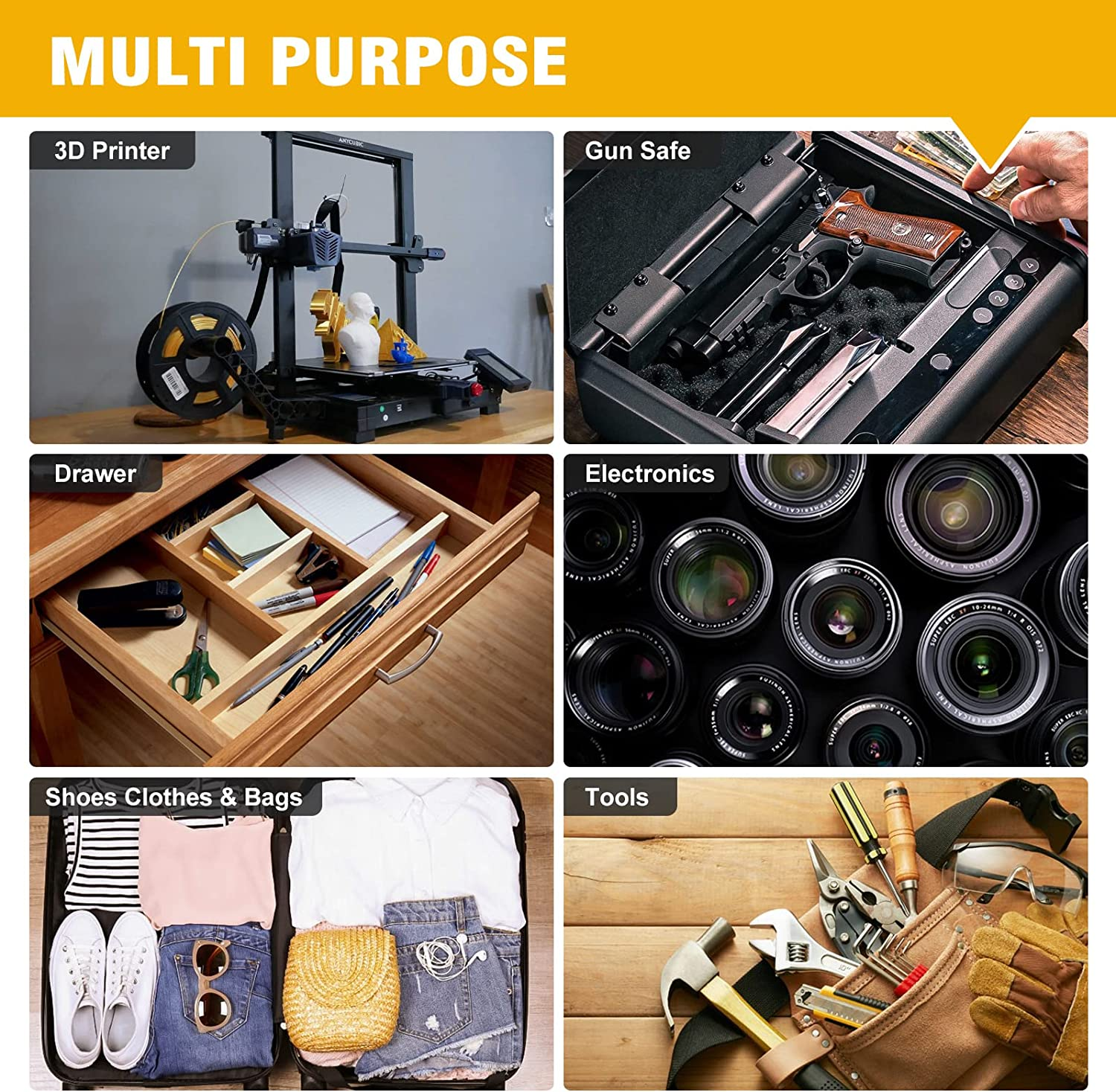 Durimoiy 2 LBS Clear Silica Gel Beads Reusable Desiccant Beads (Industry Standard 2-4 Mm) Rechargeable Moisture Absorber Silica Gel image number 4