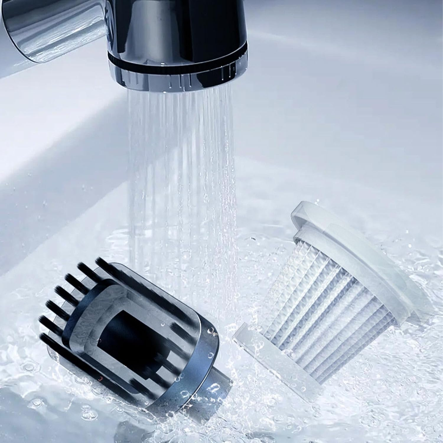 Car Vacuum Cleaner - Small Cordless Rechargeable Cleaner for Home and Car | Vehicle Interior Care Multi-Functional Dust Vacuum Cleaner, Car Detailing Vacuum, Automotive Vacuum Cleaner for Car Floor image number 5