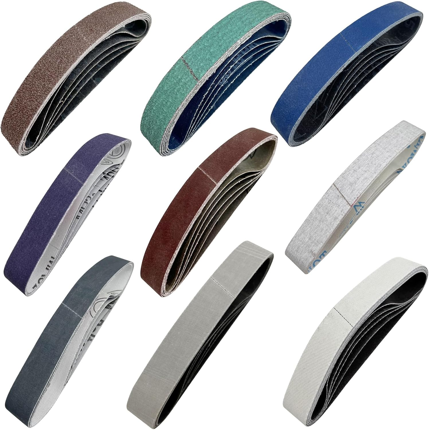 45 Pcs 3/4" X 12" Replacement Sanding Belt Kit for Work Sharp Knife & Tool Sharpener Ken Onion Edition (WSKTS-KO), 80/120/240/400/600/800/1000/2500/5000 Grits image number 3