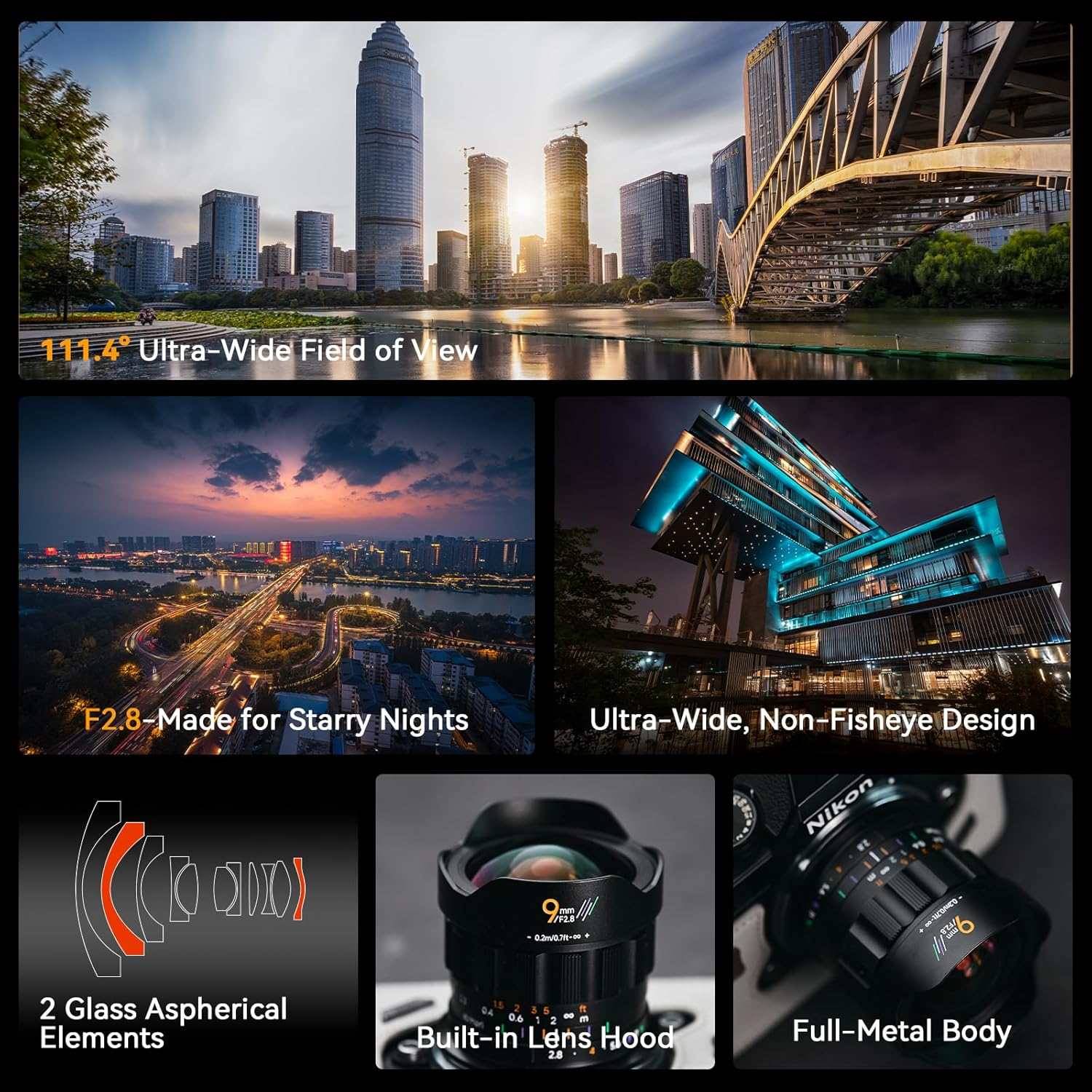 Astrhori 9Mm F2.8 APS-C Ultra Wide Angle Lens Compatible with Olympus and Panasonic Micro Four Thirds MFT M4/3 Cameras image number 1