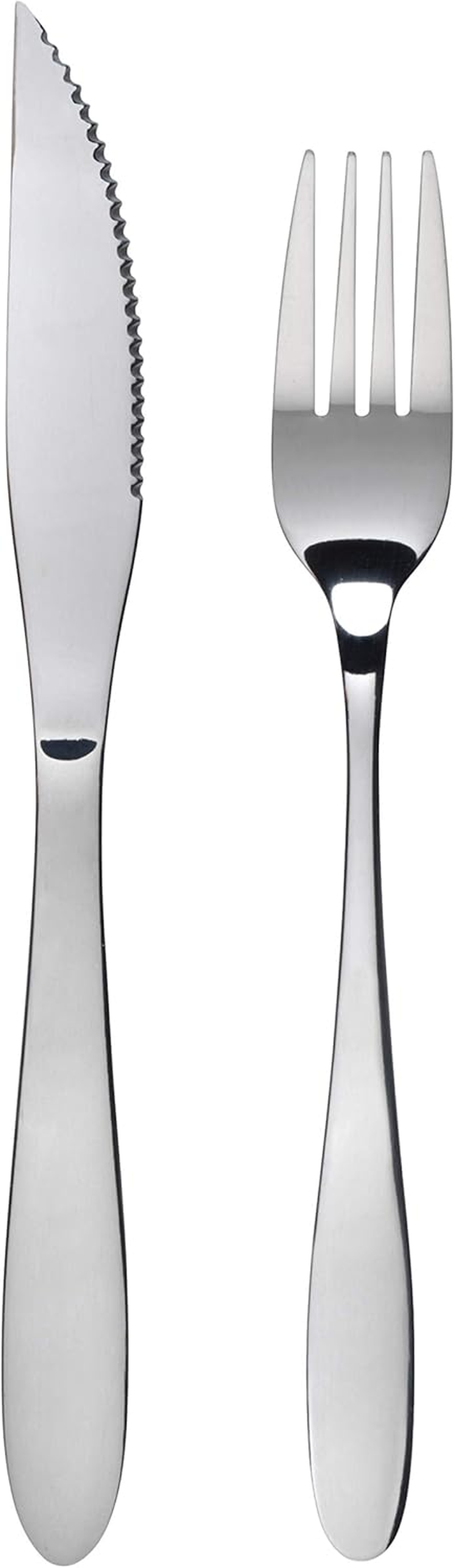 Russell Hobbs RH000431EU 12-Piece Steak Knife Set with Fork, Steak Cutlery Set for 6 People, Stainless Steel, 6 Traditional Steak Knives, 6 Steak Forks, Knife and Fork, Pizza Piece