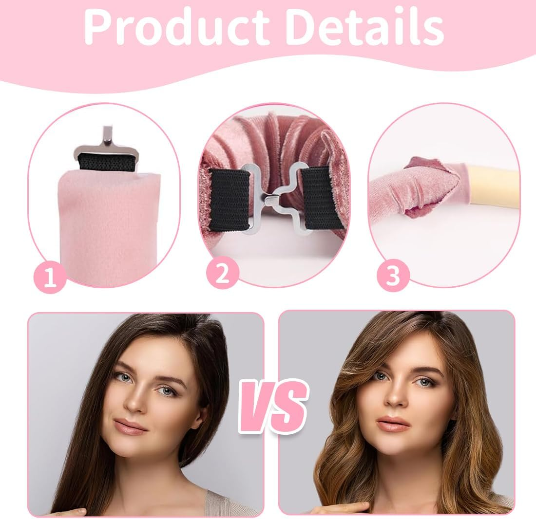 Luliyldj 4-Piece Set Curlers Heatless Curls Curlers Overnight Heat-Resistant Curlers Curls without Heat Heatless Curls image number 6