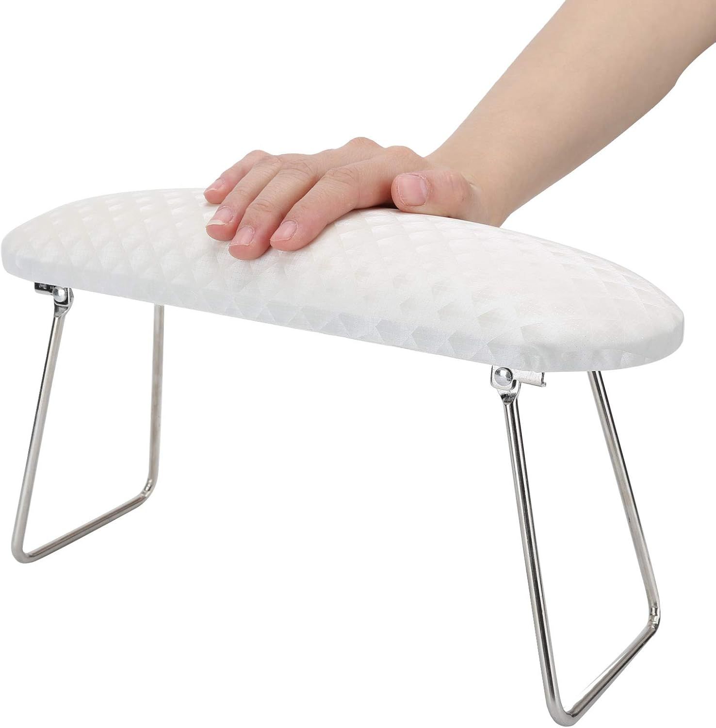 Hand Cushion for Nail Manicure, Foldable Salon Hand Cushion, Nail Art Holder, Arm Rest, Manicure Tool (White) image number 3