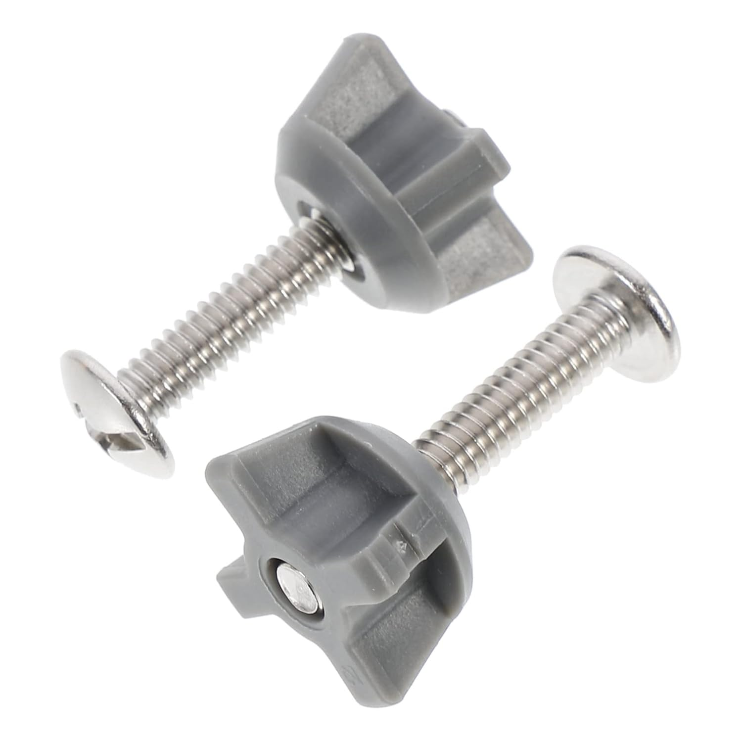 TEHAUX 2Pcs Toilet Seat Expansion Screws Fixing Screws for Easy Installation and Connection Replacement Accessories for Toilet Seats Grey Color image number 4