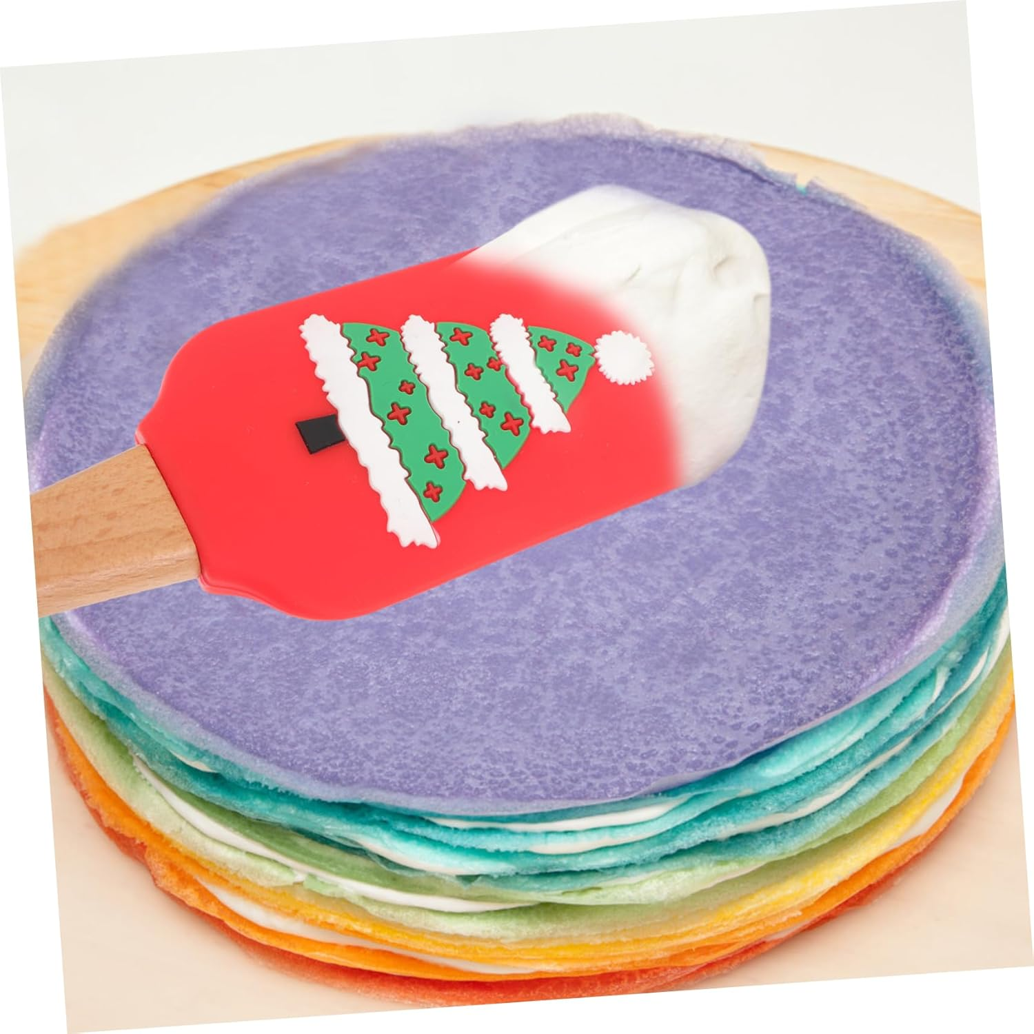 Cake Butter Spatula Handle Adorable Kitchen Gadget for Baking Silicone Spatula for Mixing and Spreading for Christmas and Housewarming image number 3