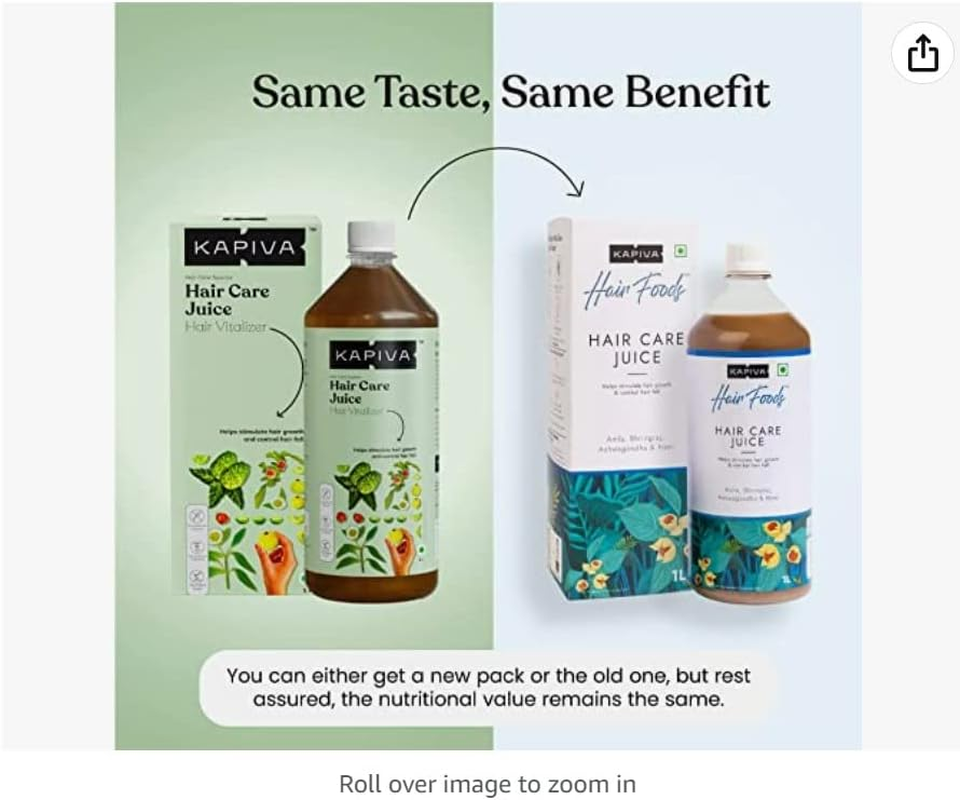 Kapiva Hair Care Juice Super Saver Pack of 2 | for Hair Nourishment from Within image number 5