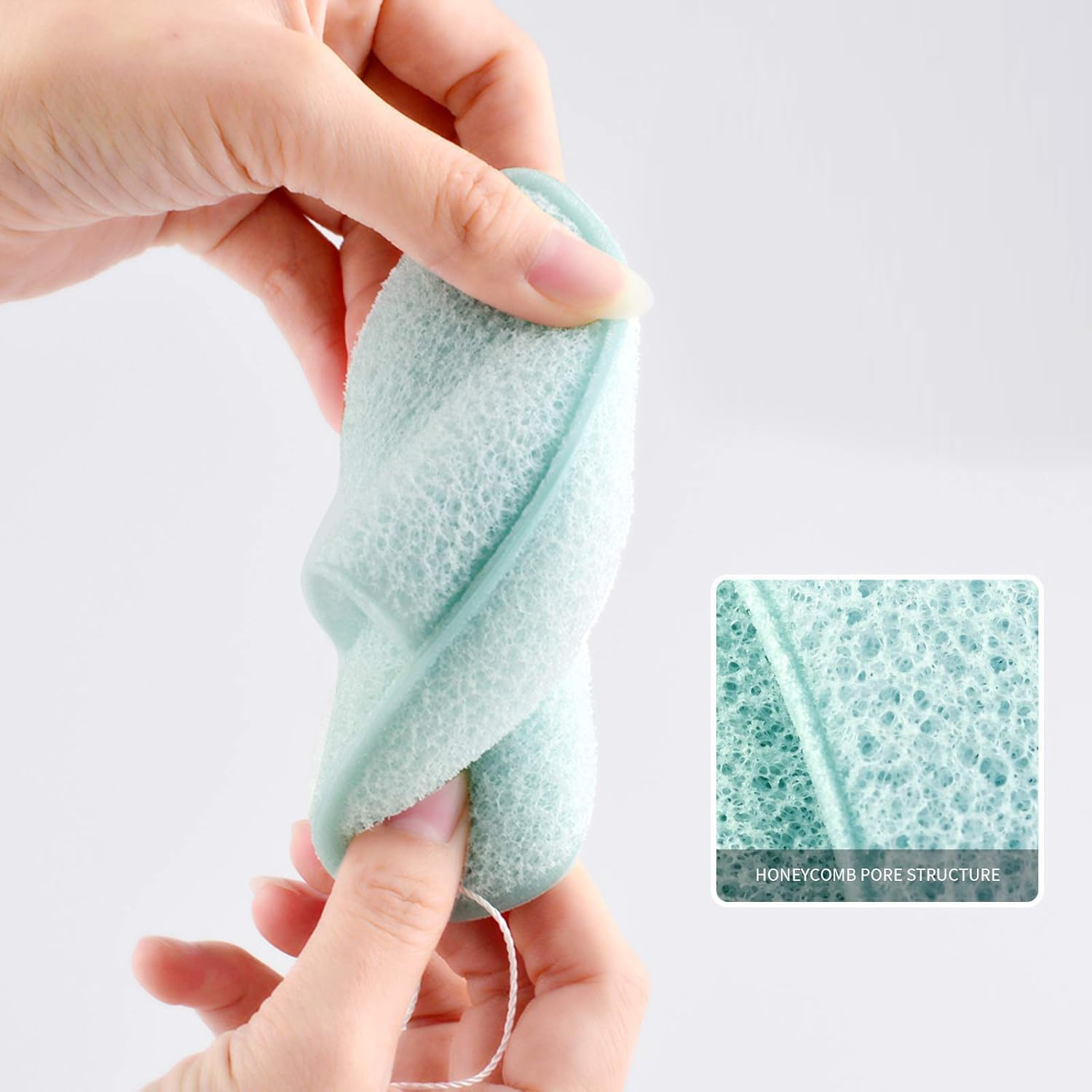 Fokmuaex 8 PCS Konjac Bathing Sponges &ndash; Facial Sponge for Deep Pore Cleansing, Blackheads & Dead Skin Remover, Daily Face Cleansing Tool (Individually Packaged) image number 2