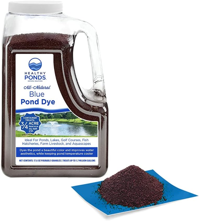 Healthy Ponds 52015 Pond Water Colorant Blue Pourable Granules 17.6 Ounces Treats up to 1.7 Million Gallons image number 3