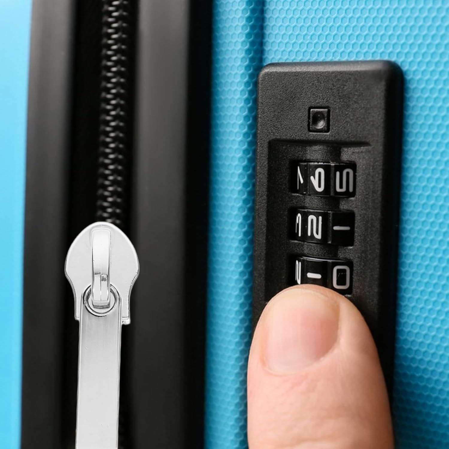 HOLIDYOYO Double Layer Metal Zipper Slider Replacement with Lock Hole for Luggage Repair, Smooth Pull Tab for Suitcase and Travel Gear DIY 4Pcs