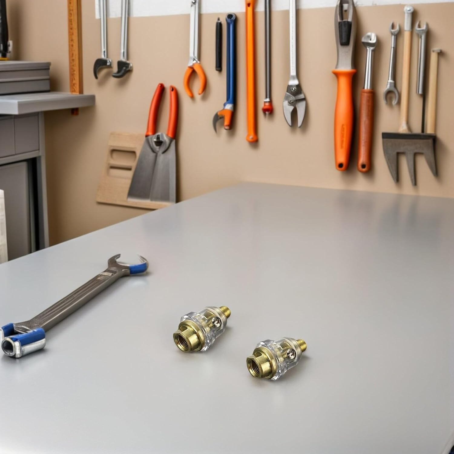 Levemolo 2Pcs Mini Oiler 1/4 Inch Inline Lubricator for Air Compressor Aluminum Pneumatic Tool Accessory Automatic Lubrication Rust Prevention Smoother Operation image number 3