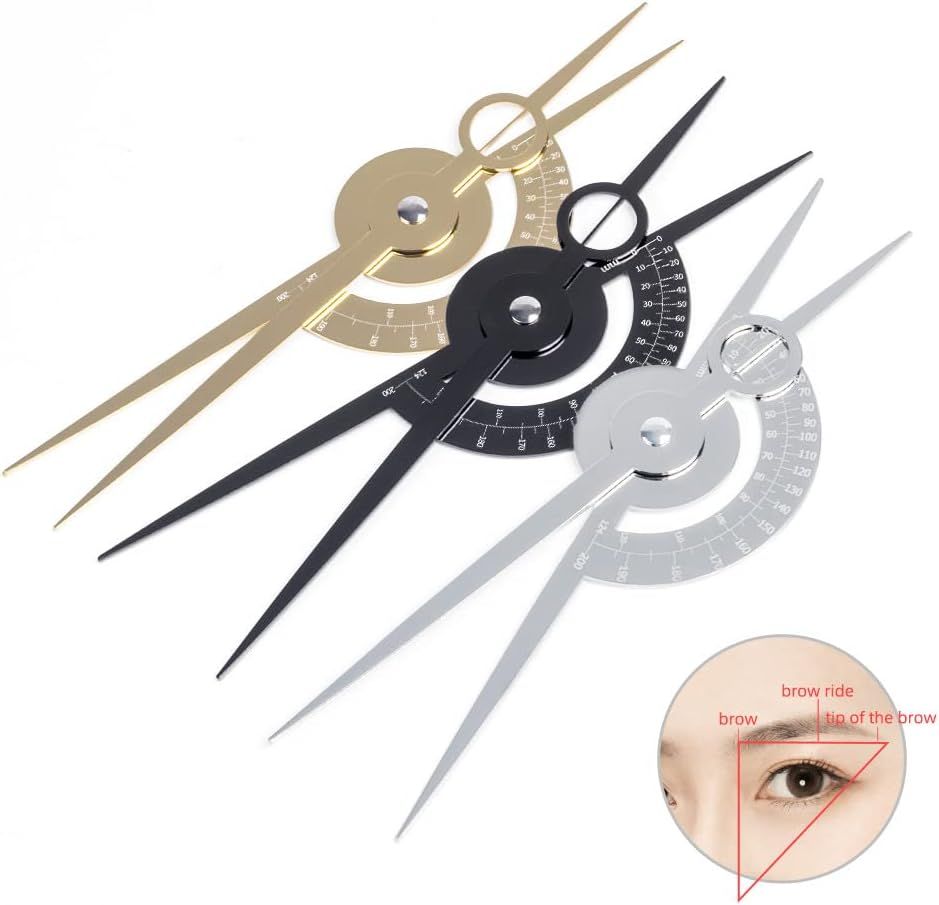 Stainless Steel Golden Ratio Microblading Permanent Makeup Mapping Eyebrow Measure Tool Position Eyebrow Divider Ruler