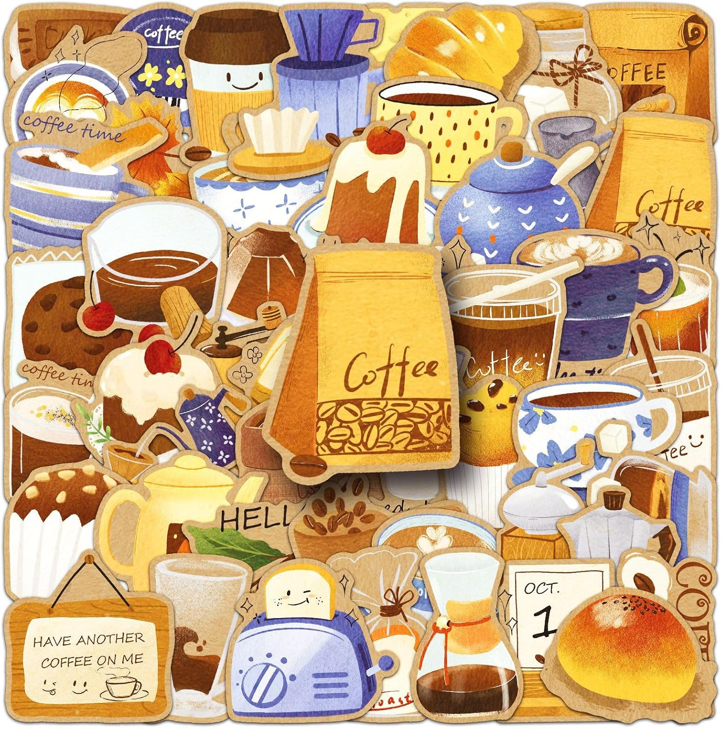 50 PCS Retro Map Stickers for Laptop,Phone,Luggage,Computer,Bicycle,Skateboard,Water Bottle Decals for Children,Teens,Adults,Boys,Girls,Kids Vinyl Waterproof Stickers