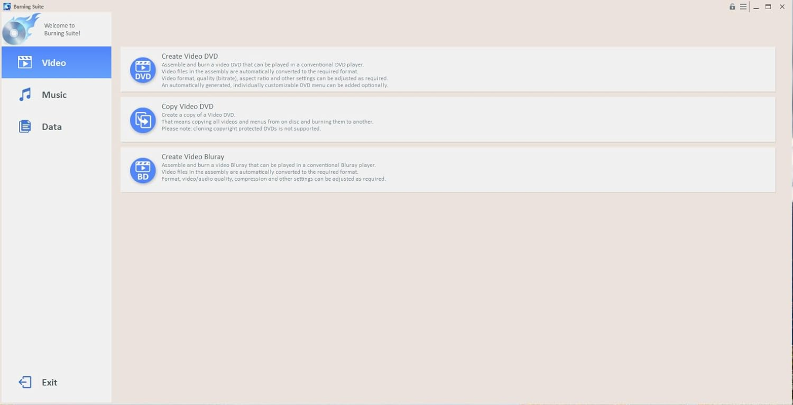 Burning Suite - Burn and Copy Software - Cd/Dvd/Blu-Ray - Data, Music, Video - the All-In-One Solution for Win 11, 10 image number 2