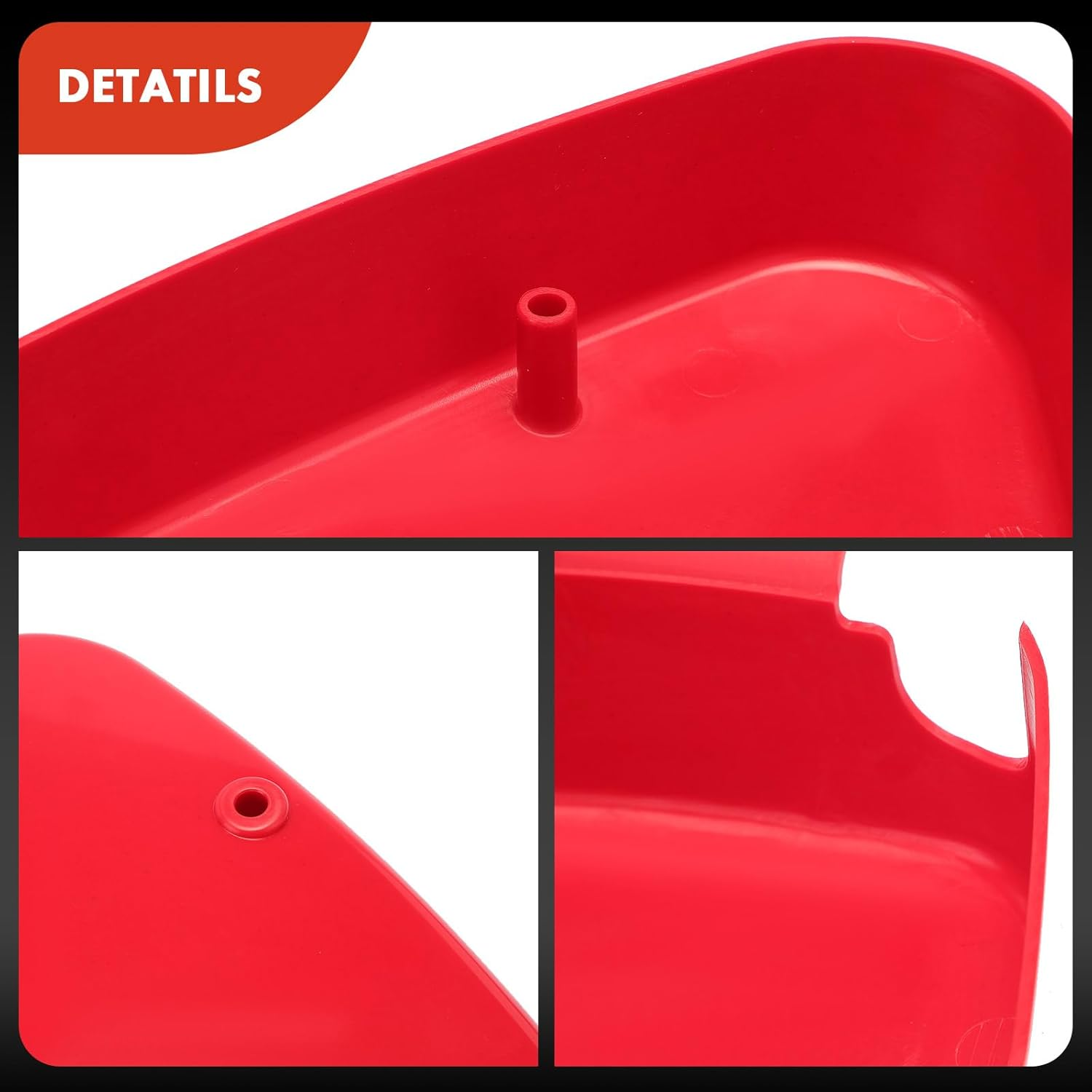 A-Premium Battery Box Frame Cover Compatible with Honda CA105T 1963-1965, CT110 1980-1986, CT90 1969-1979, Red, Right Passenger Side, Replace# 83600-459-910ZA - Dark Gray image number 2