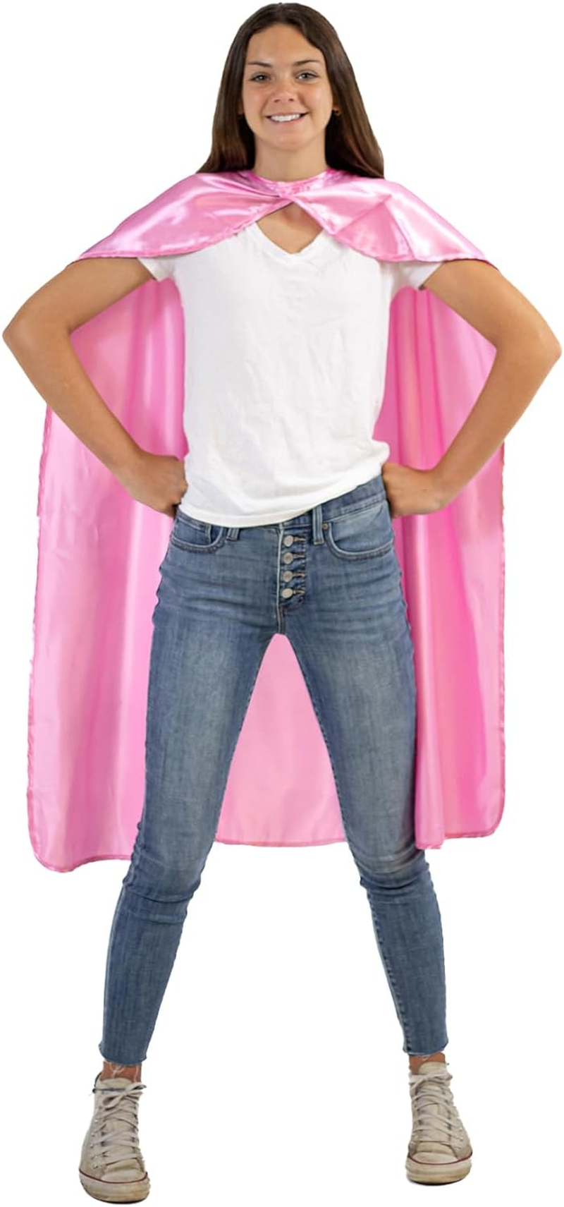 Everfan Women'S Polyester Satin Superhero Cape (38" LX48 W, Magenta)
