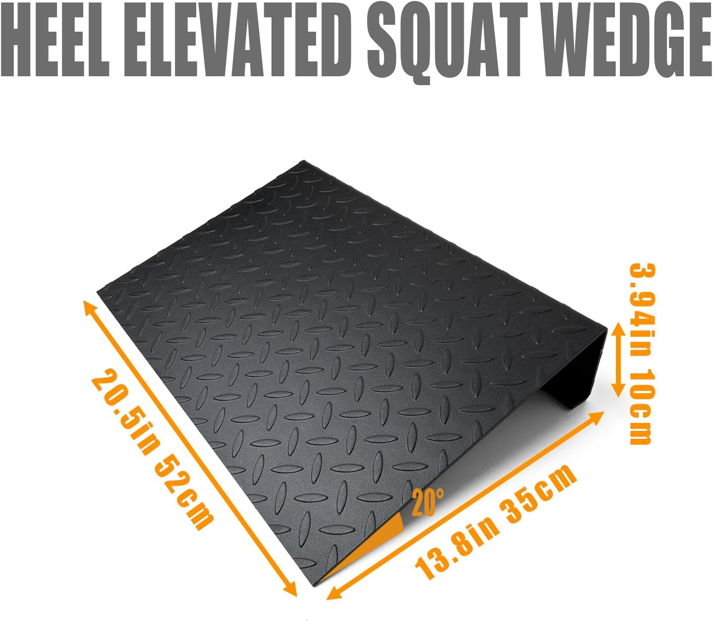 KORIKAHM Steel Squat Wedge Block, Squat Board for Squats, Heel Elevated Squat Wedge, Weightlifting, Split Squat Stand, Slant Block Board for Calf Stretching - Wide Squat Board image number 5