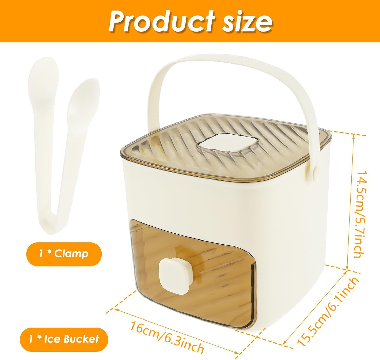 Taicols Small Ice Cube Machine, Ice Cube Maker, with 48 Grids, Ice Cube Tray, Ice Cube Maker with Drawer and Storage Container, Ice Cube Tray with Container, for Home Kitchen (White) - White image number 2