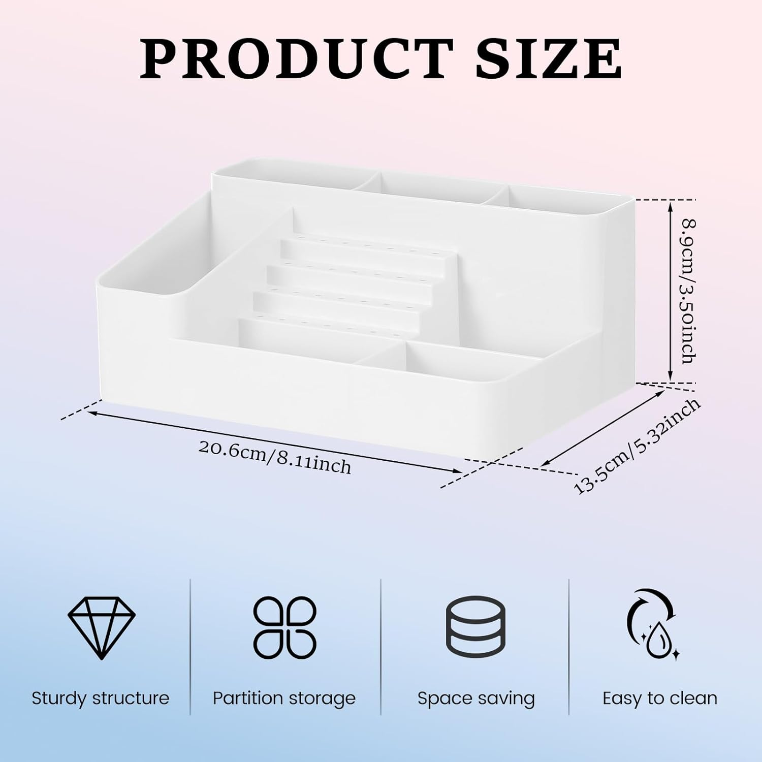Plastic 28 Hole Nail Drill Holder Multi Compartment Nail Drill Organnizer Box Large Capacity Compartment Storage Box for Home Office