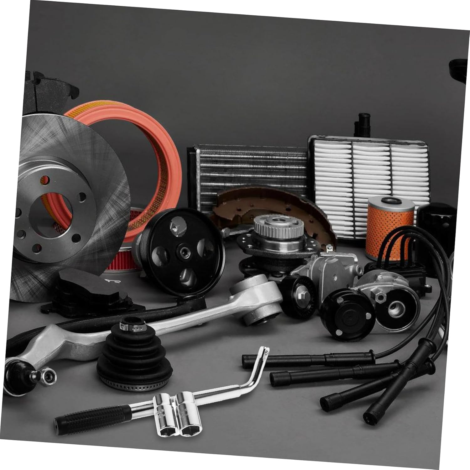 TIDTALEO Jack Ratchet Wrench Scissor Jack Tire Wheel Repair Tool Automotive Tool Kit for Car and Truck image number 2