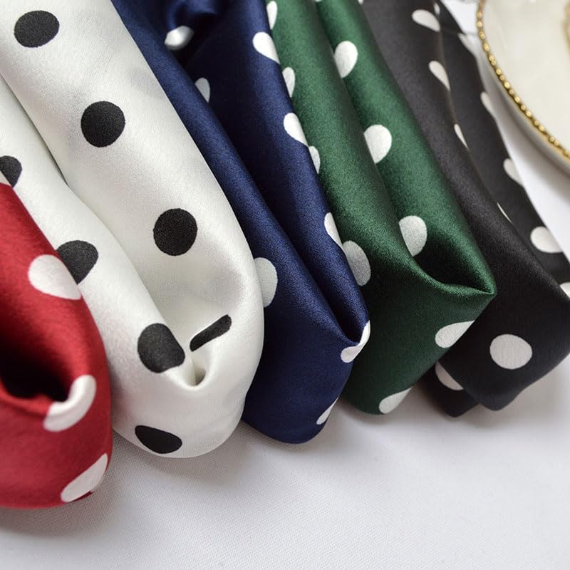 50Cm 1950S Vintage Retro Polka Dots Square Scarf Head Neck Scarves Kerchief Neckerchief - Green image number 6