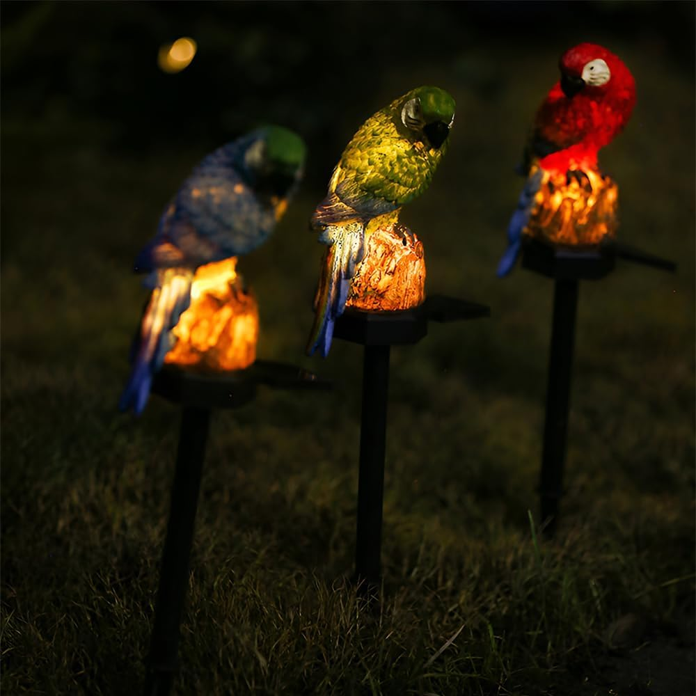 Jauhmui Solar Lights for Outdoor Use, 43 X 14 X 7 Cm, Owl LED, Weatherproof Solar Light, Garden Stake for Garden Path (Pack of 3) - Pack Of 3 image number 2