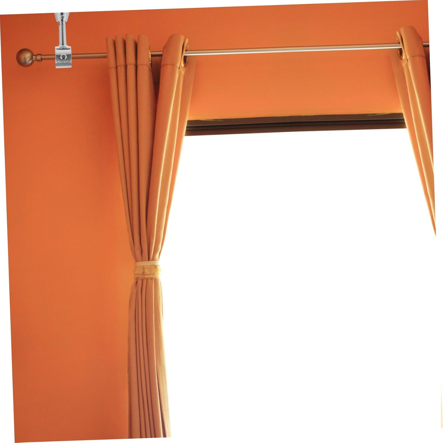 FUNOMOCYA 2Pcs Curtain Accessories Bracket Ceiling Mount Bracket Clothes Rod Bracket Alternative Curtain Rod Holder Magnetic Curtain Gold Curtain Rods Adjustable Curtain Rod Ceiling Curtain image number 4