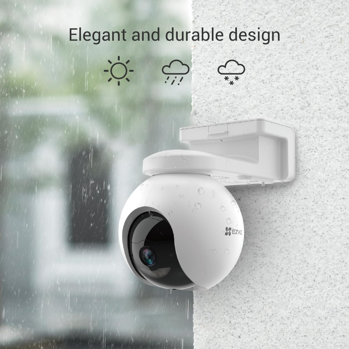 EZVIZ 2K Outdoor Security Camera Wireless, Solar Security Camera, 360 PT Wifi Camera, 210 Days Battery Life, 15M Color Night Vision, 2-Way Talk, AI Human Detection, Waterproof (CB8 3MP)