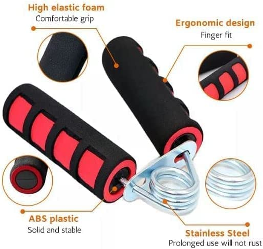 2 Pack Handle Holder, Finger Clamp, Hand Soft Foam Manual Exerciser - Rapid Increase of Wrist, Forearm and Finger Strength Exercise Equipment