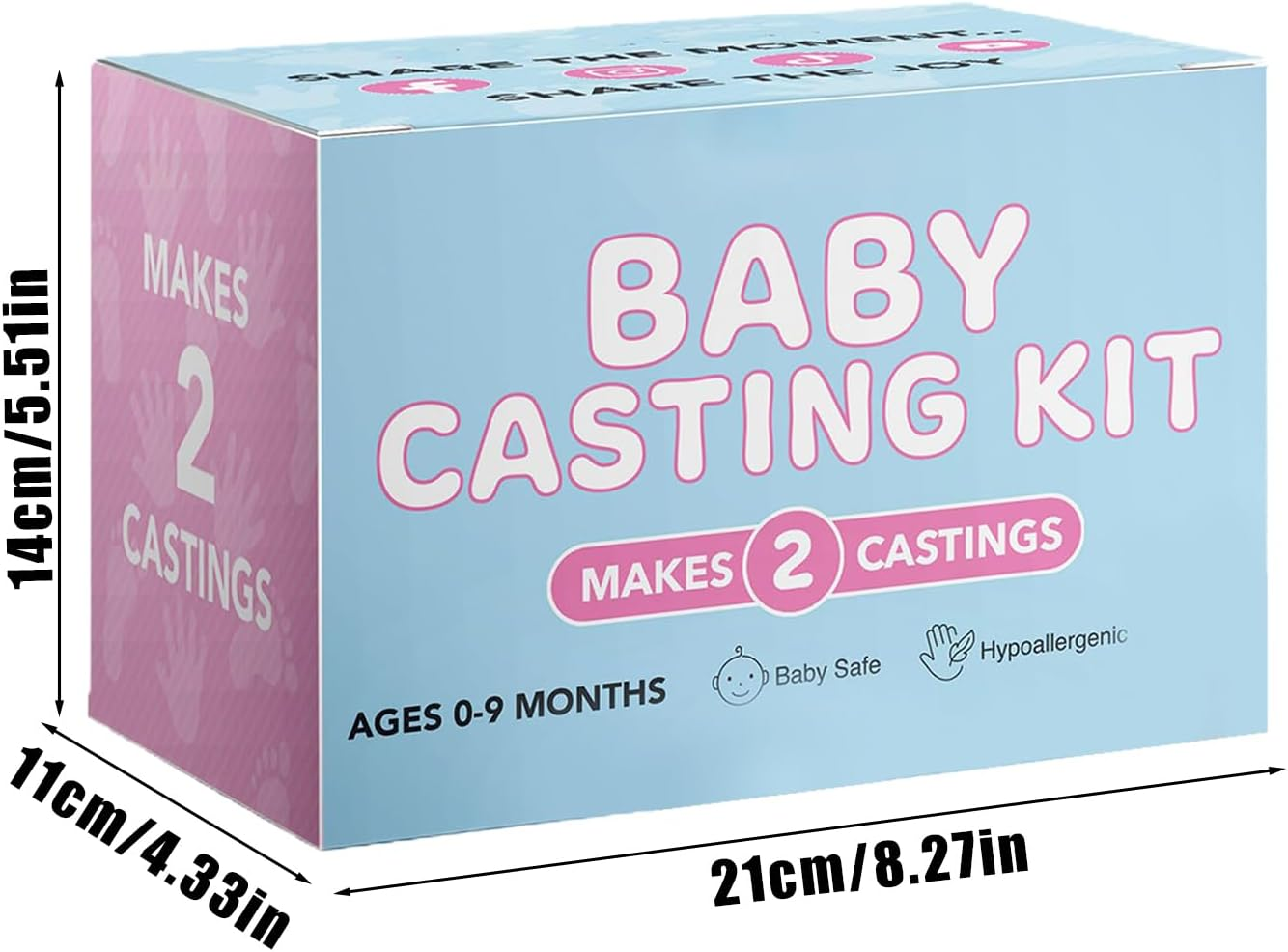 Baby Hand Casting Kit | Baby Footprint Kit | Milestone Keepsake Footprint Casting Set for Parents Boys Girls Family Home Holiday Birthday Maternity Events Baptism image number 1