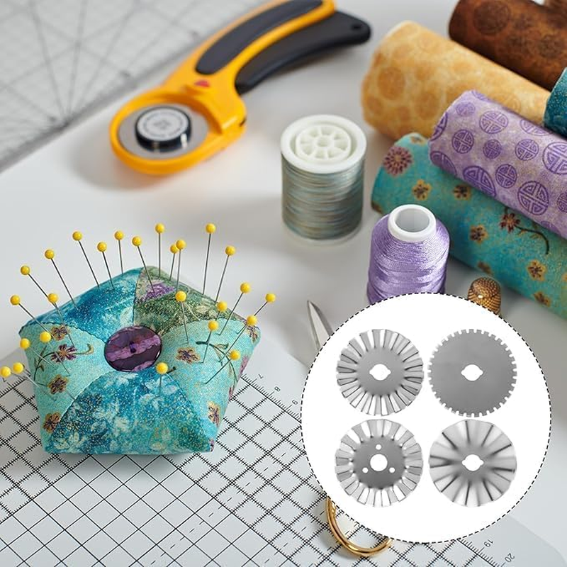 6Pcs Pinking Rotary Cutter Blades,Wave Rotary Blade Pinking Blades,Wave Rotary Cutter Blade Rotary Cutter Blade,Pinking Rotary Cutter Blades Wave Rotary Blade,Rotary Blade Pinking Blade Rotary Cutter image number 3